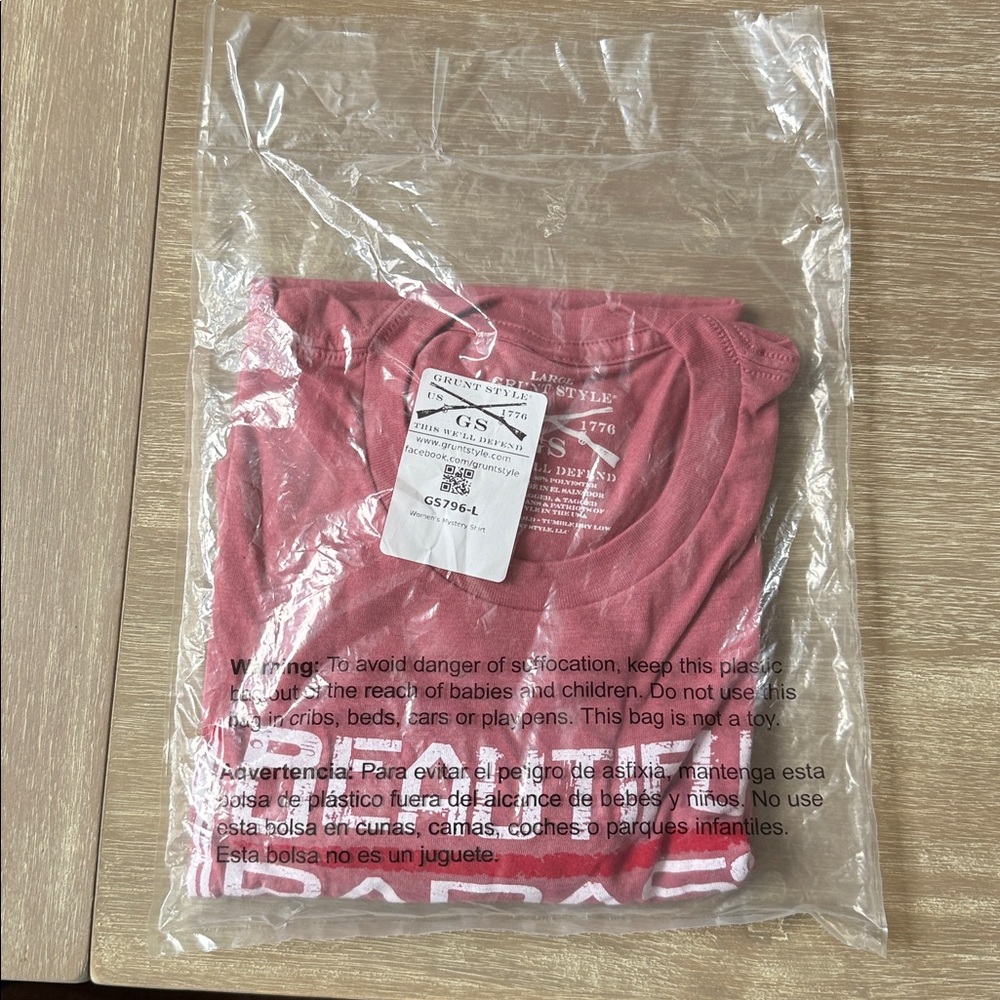 grunt Style WOMEN'S BEAUTIFUL BADASS T-SHIRT Pink Large New With Tags - Picture 3 of 5